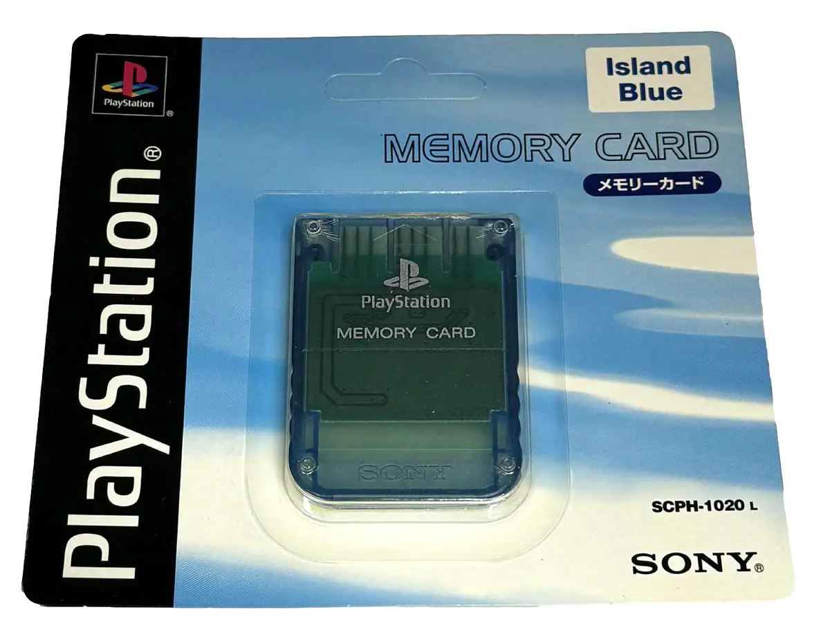 Sealed Genuine Sony Playstation 1 Memory Card 1Mb Ps1 Official Island Blue 1