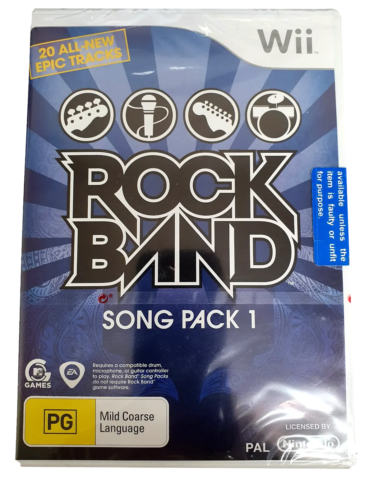Rock Band Song Pack 1 Nintendo Wii Pal *New Sealed* 1