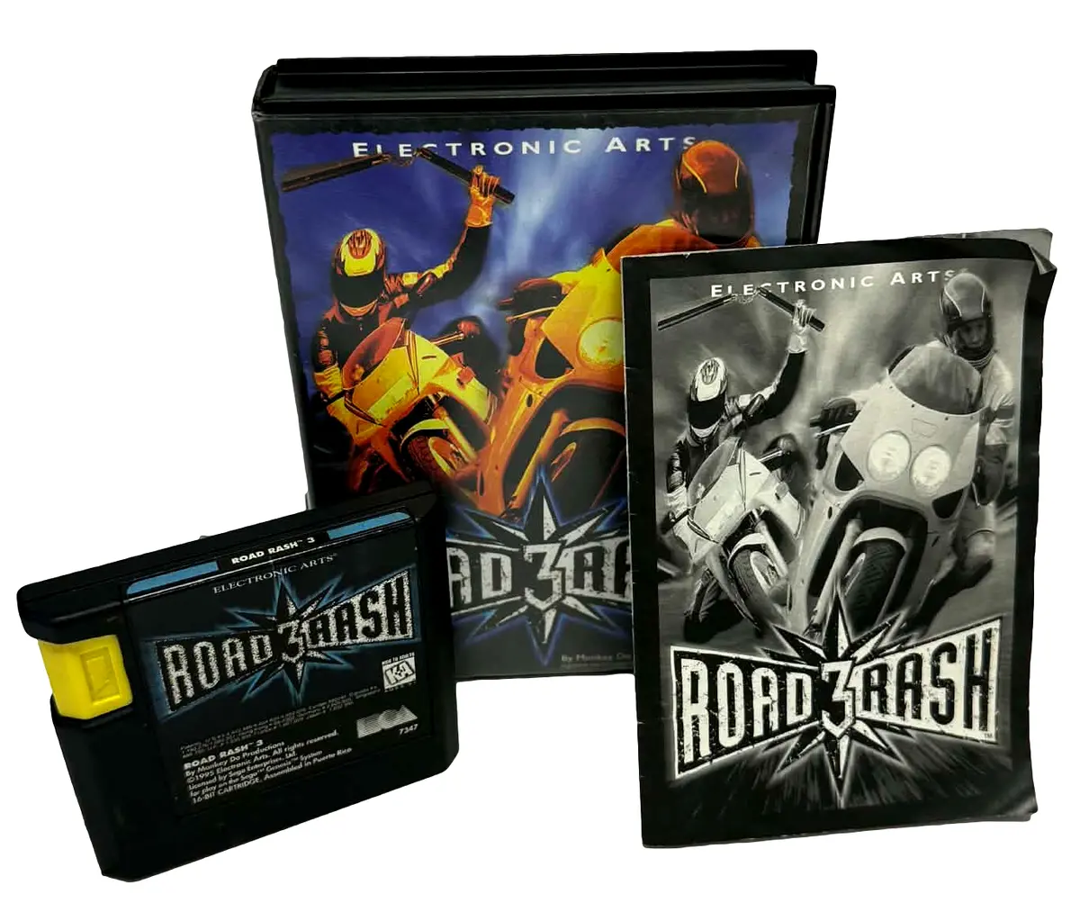 Road Rash 3 Sega Mega Drive *Complete* (Preowned) 1