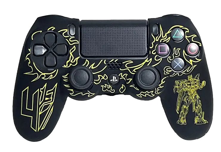 Silicone Cover For Ps4 Controller Case Skin - Transformer Design Yellow 1