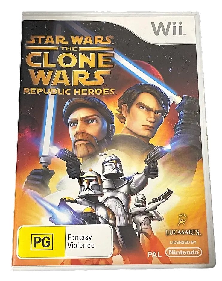 Star Wars The Clone Wars Republic Heroes Nintendo Wii Pal *Complete*  (Preowned) 1