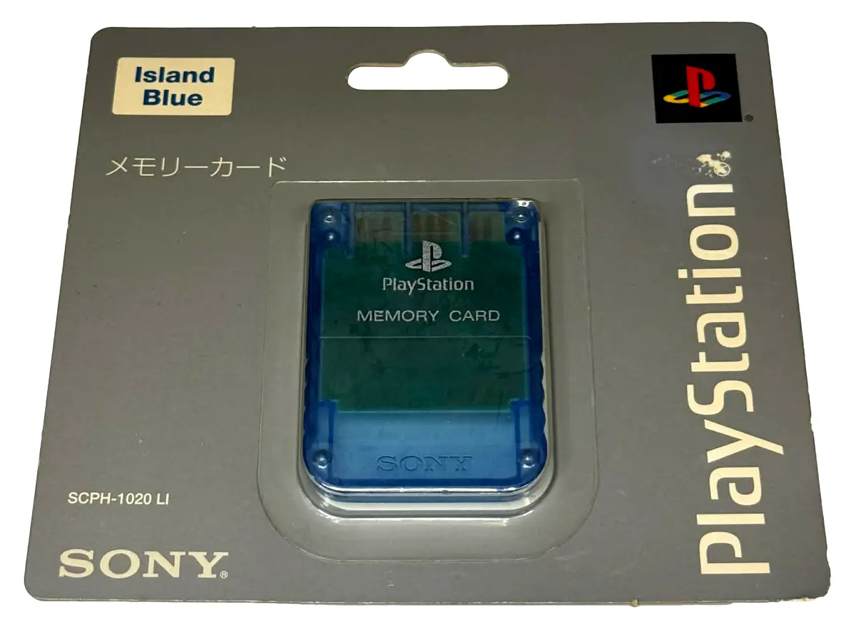 Sealed Genuine Sony Playstation 1 Memory Card 1Mb Ps1 Official Island Blue #2 1