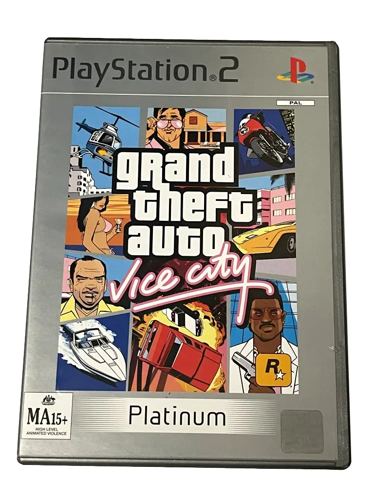 Grand Theft Auto Vice City Ps2 (Platinum) Pal *No Manual And No Map* (Preowned) 1