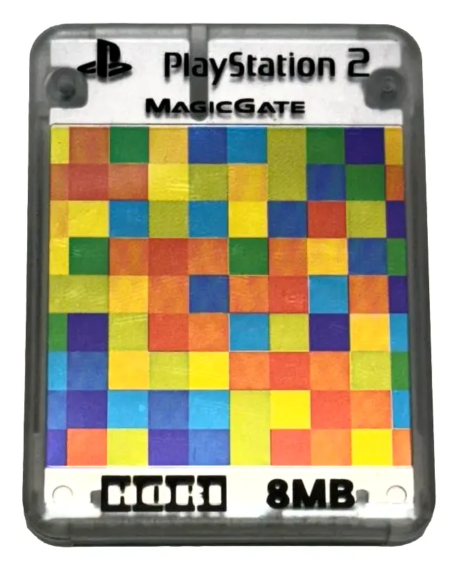 Colored Squares Hori Magic Gate Ps2 Memory Card Playstation 2 8Mb (Preowned) 1