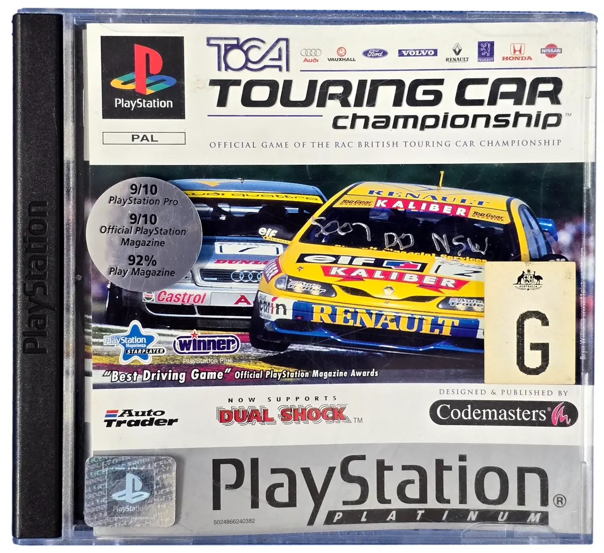 Toca Touring Car Championship Pal (Platinum) Ps1 Ps2 Ps3  *Complete* 1