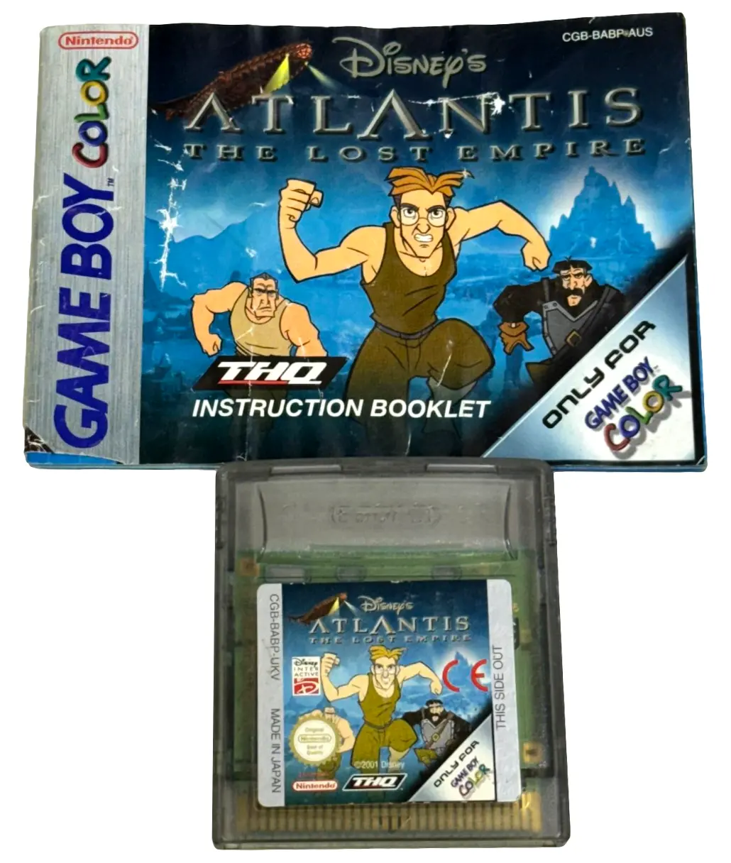 Atlantis The Atlantis Empire Nintendo Gameboy Color *Manual* (Preowned) 1