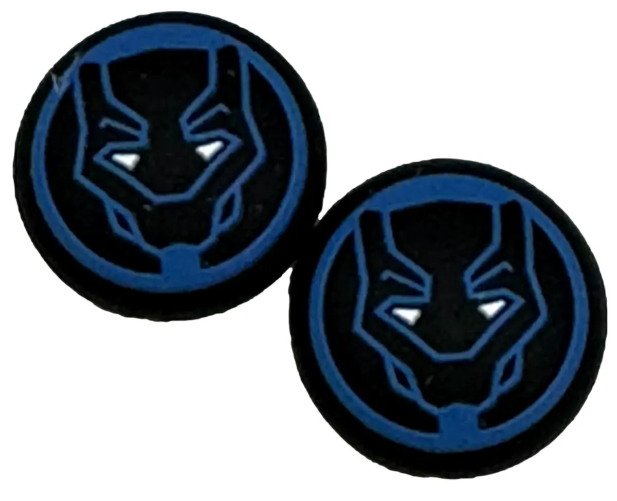 Thumb Grips X 2 For Ps4 Ps5 Xboxone Xbox Toggle Cover Cap  Black Panther Blue 1
