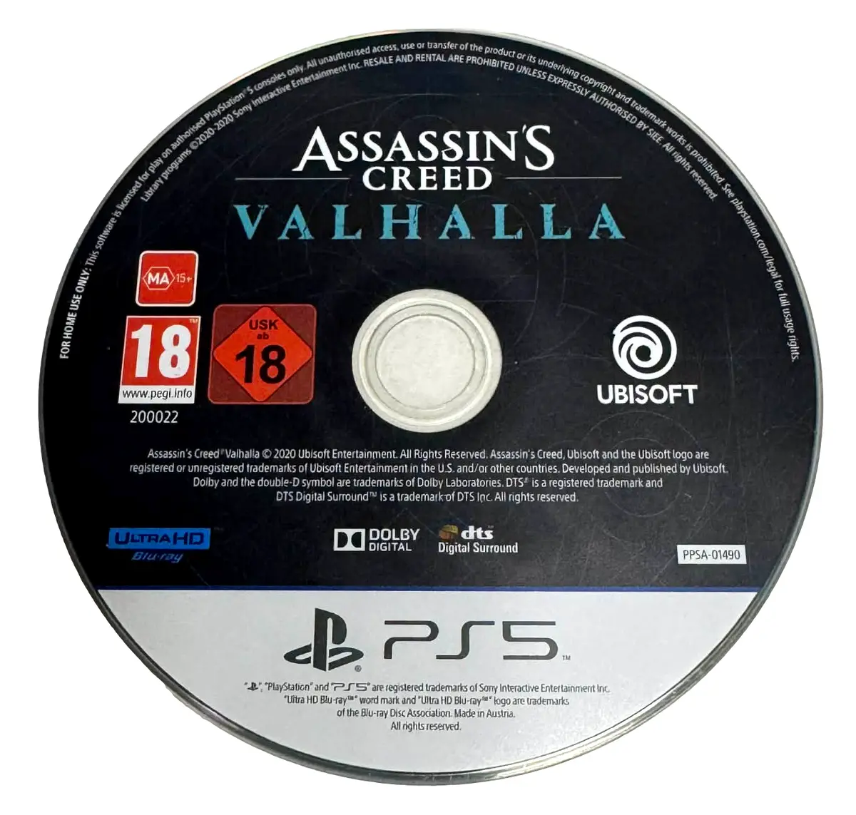 Assissin's Creed Valhalla Sony Ps5 Playstation 5 *Disk Only* (Preowned) 1