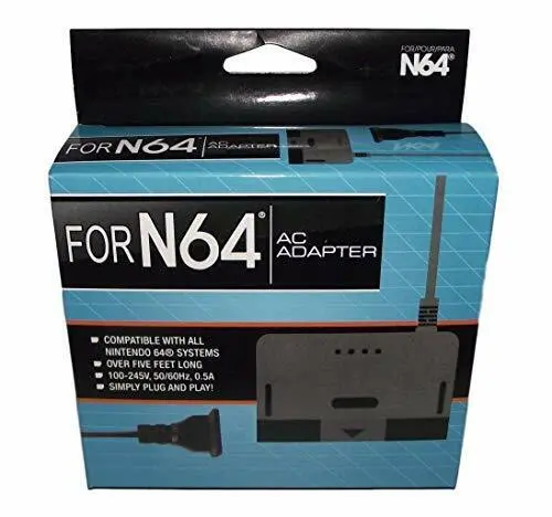 Nintendo 64 N64 Power Supply Adapter Brand New Aftermarket Australian/Nz Plug 1