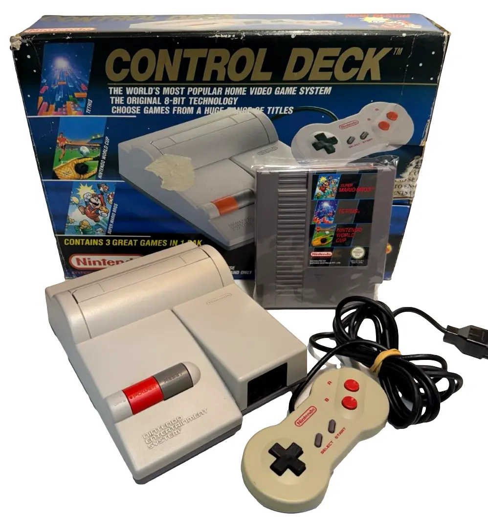 Nes Top Loader Console N64 Boxed With Manual Pal 3 In 1 Game Mario Tetris Soccer (Preowned) 1