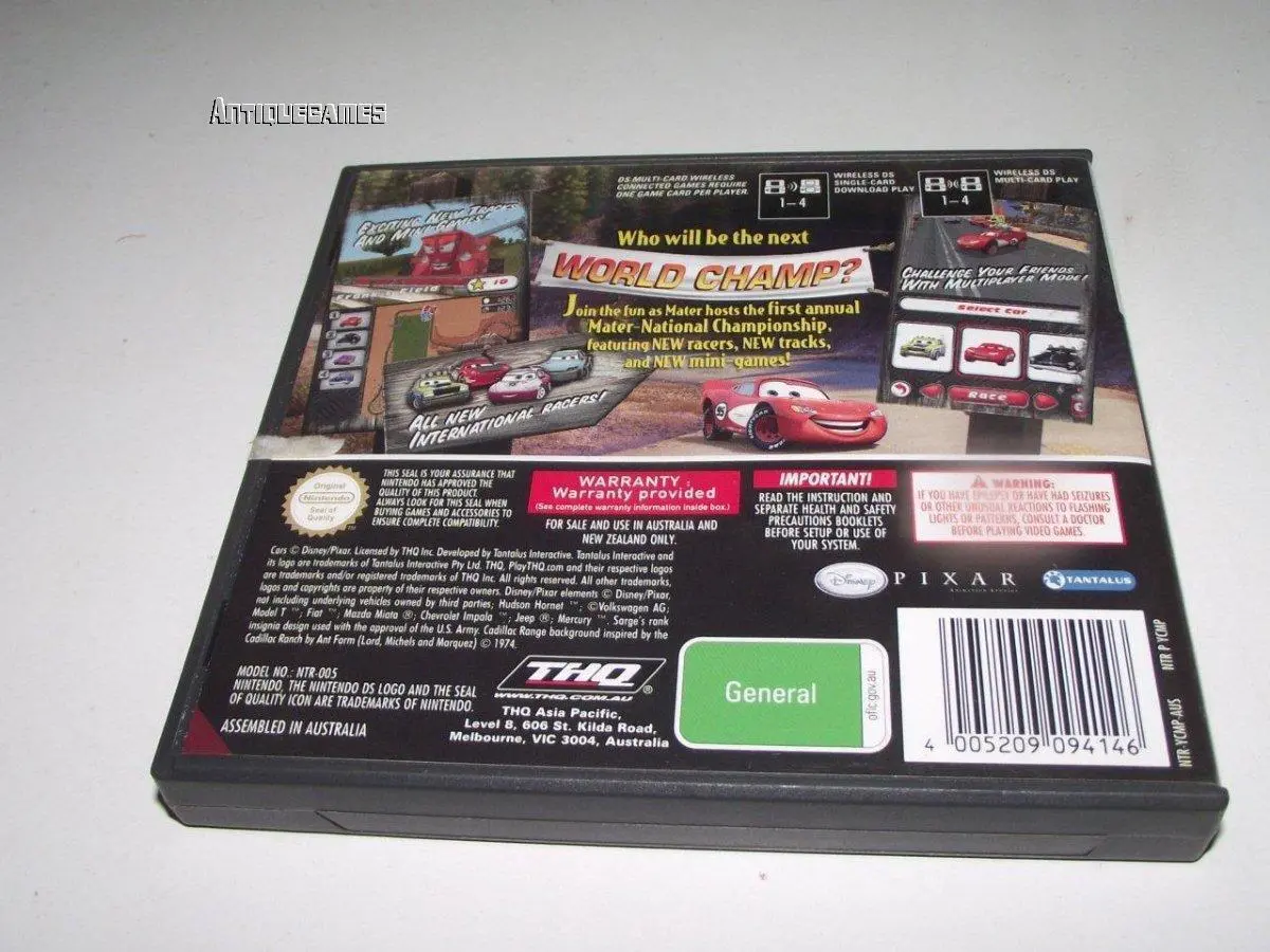 Cars Mater National Championship Nintendo Ds 2Ds 3Ds Game *Complete* (Pre-Owned) 2