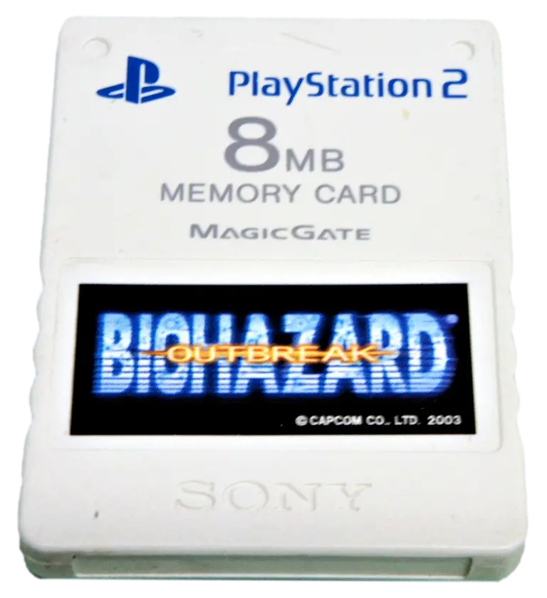 Genuine Sony Ps2 Playstation 2 8Mb Memory Card Biohazard Outbreak 1