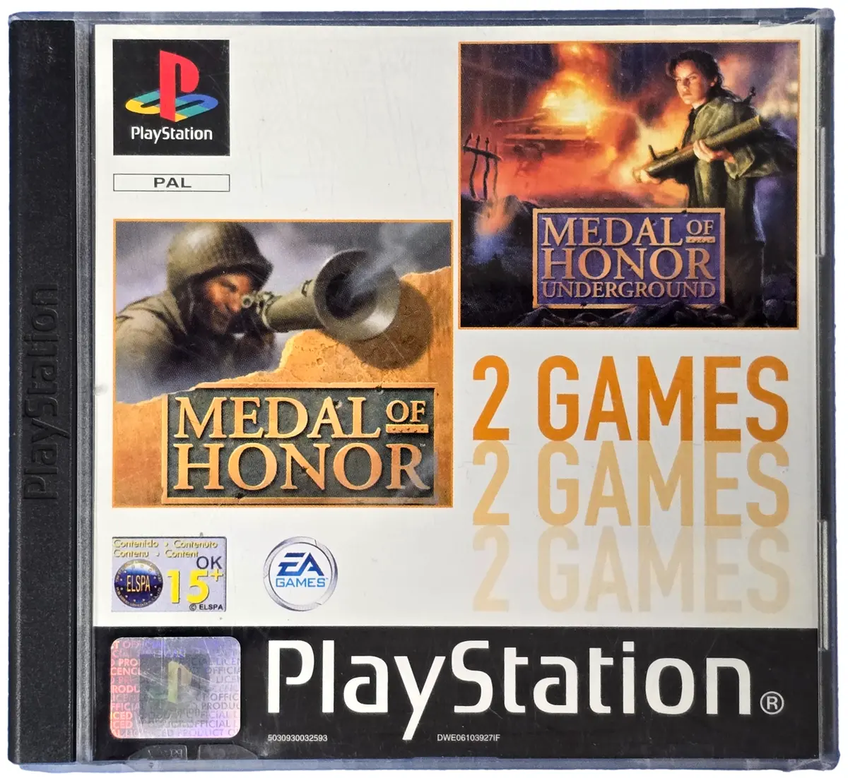Medal Of Honor/Underground Double Pack Ps1 Ps2 Ps3 Pal*Complete* Playstation (Preowned) 1