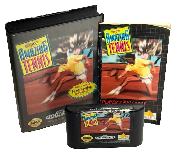 David Crane's Amazing Tennis Sega Mega Drive *Complete* Genesis Region Free (Preowned) 1