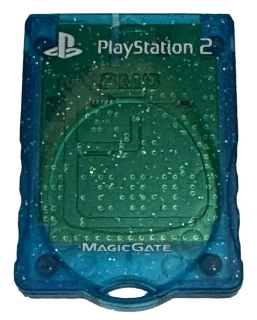 Tabbed Blue Glitter Magic Gate Ps2 Memory Card Playstation 2 8Mb (Preowned) 1