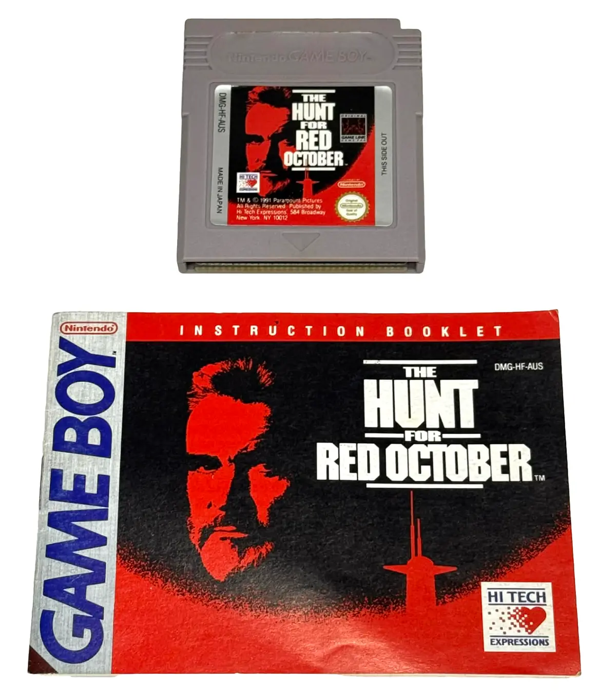 The Hunt For Red October Nintendo Gameboy *Cartridge & Manual* 1