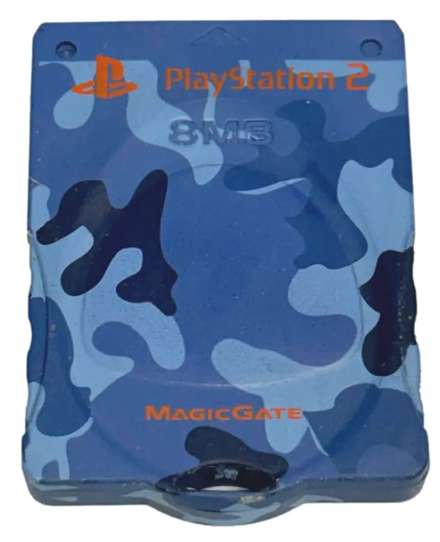 Tabbed Camo Blue Magic Gate Ps2 Memory Card Playstation 2 8Mb (Preowned) 1