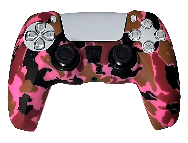 Silicone Cover For Ps5 Controller Case Skin - Bubble Gum Pink Camo 1