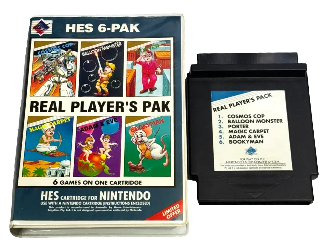 Real Player's Pak Nintendo Hes Nes Boxed Pal *Complete* Piggy Back (Preowned) 2