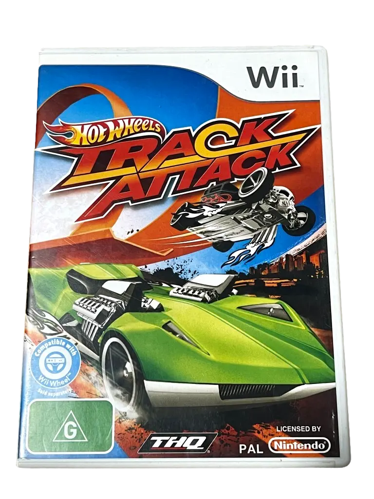 Hot Wheels Track Attack Nintendo Wii Pal *Complete* 1