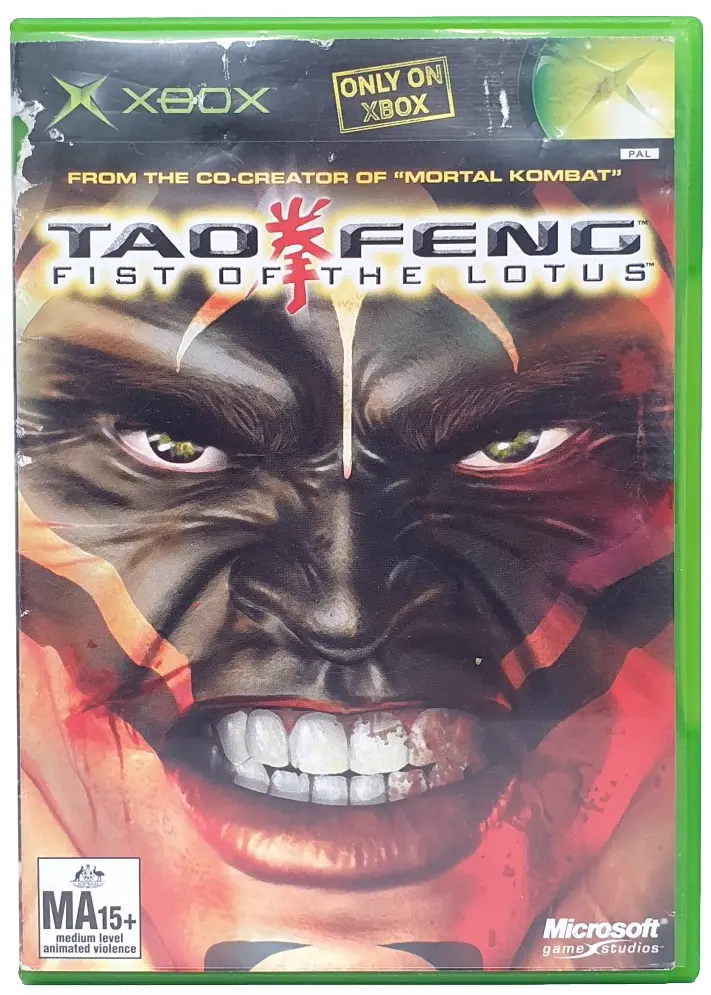Tao Feng Fist Of The Lotus Xbox Original Pal *No Manual* Torn Cover (Preowned) 1