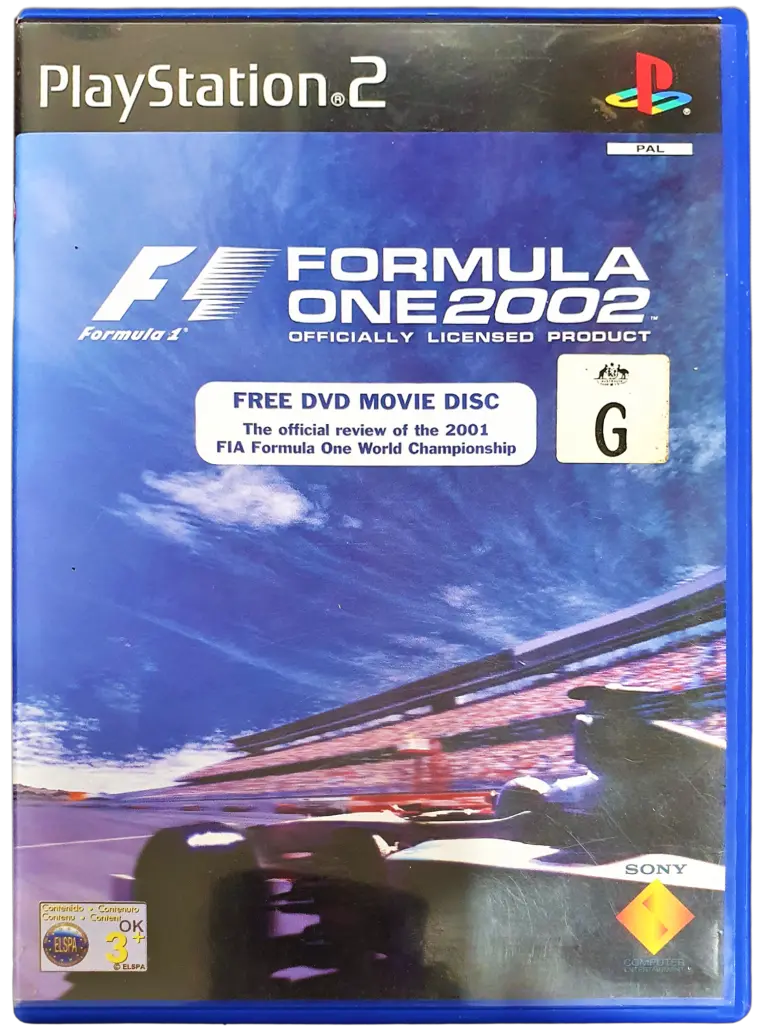 F1 Formula One 2002 Ps2 Pal Inc. Bonus Disc *No Manual* (Pre-Owned) 1