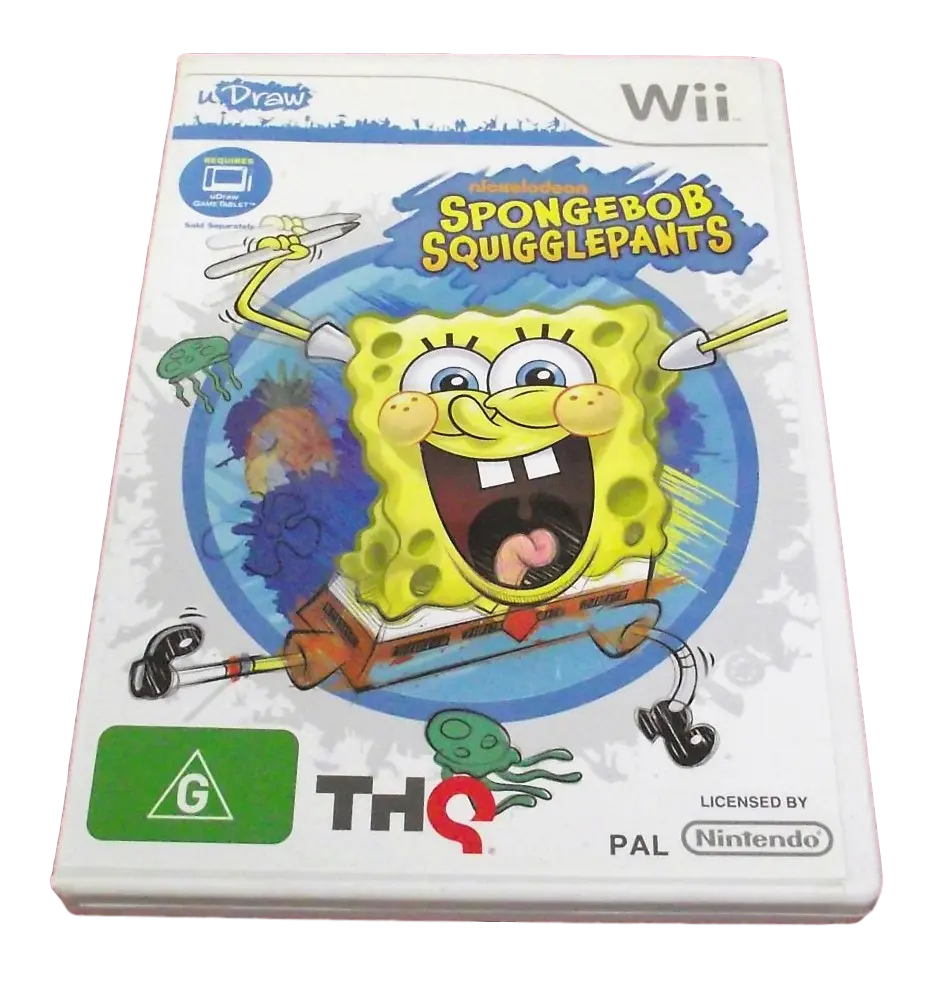 U Draw Spongebob Squigglepants Nintendo Wii Pal *Complete*  (Preowned) 1