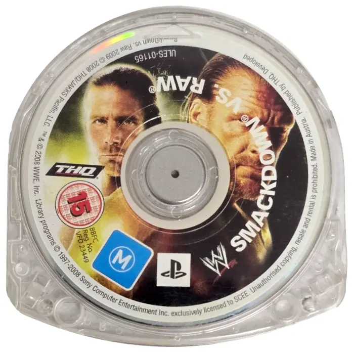 Smackdown Vs Raw Sony Psp Game Disc Only (Preowned) 1