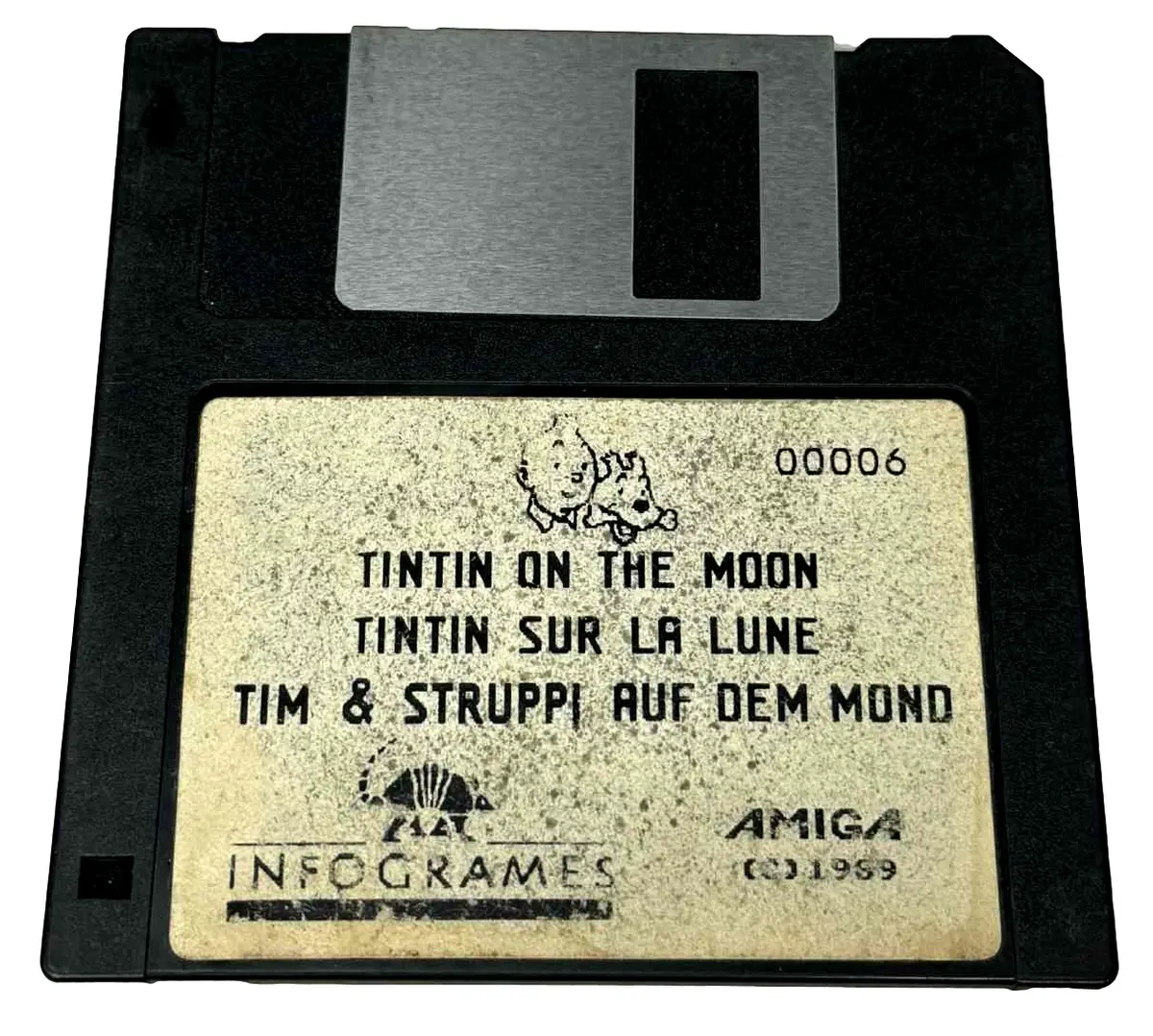 Tin Tin On The Moon Amiga 3.5 Floppy Infogrames Software 1