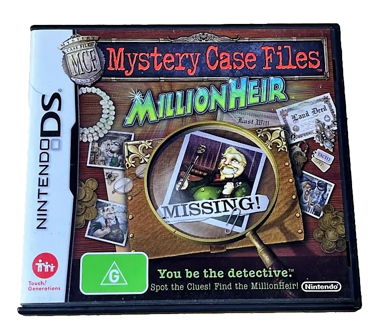 Mystery Case Files Millionheir Nintendo Ds 3Ds Game *Complete* (Preowned) 1