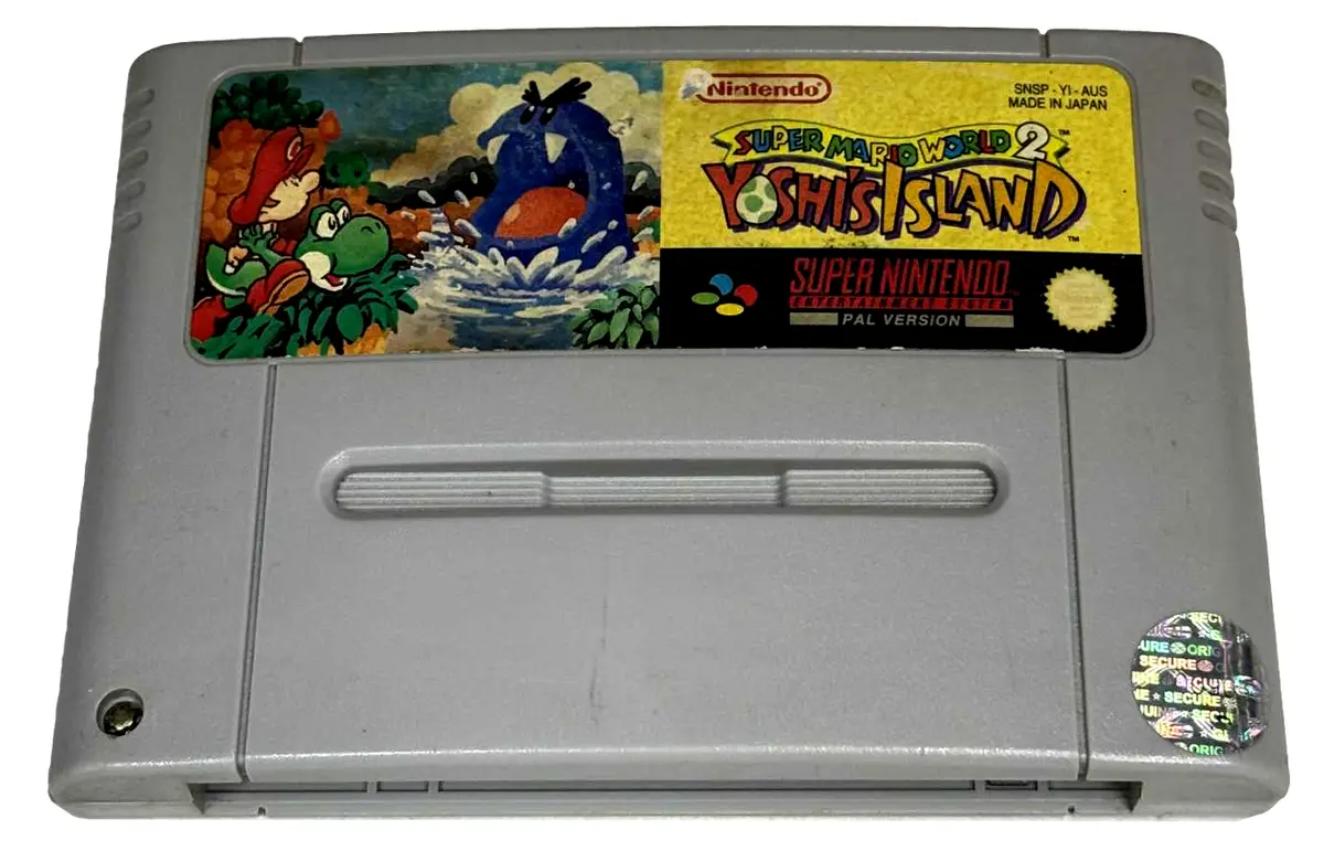 Super Mario World 2 Yoshi's Island Super Nintendo Snes Pal *New Battery* Cart #1 (Preowned) 1