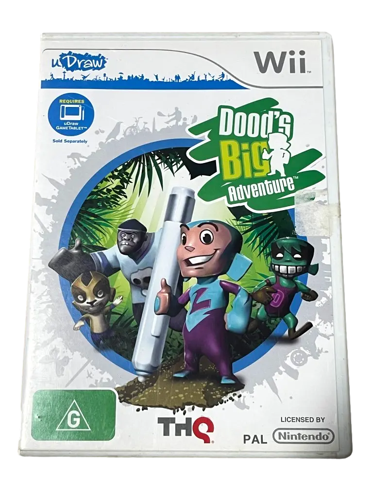 Dood's Big Adventure Udraw Nintendo Wii Pal *Complete* Wii U (Pre-Owned) 1