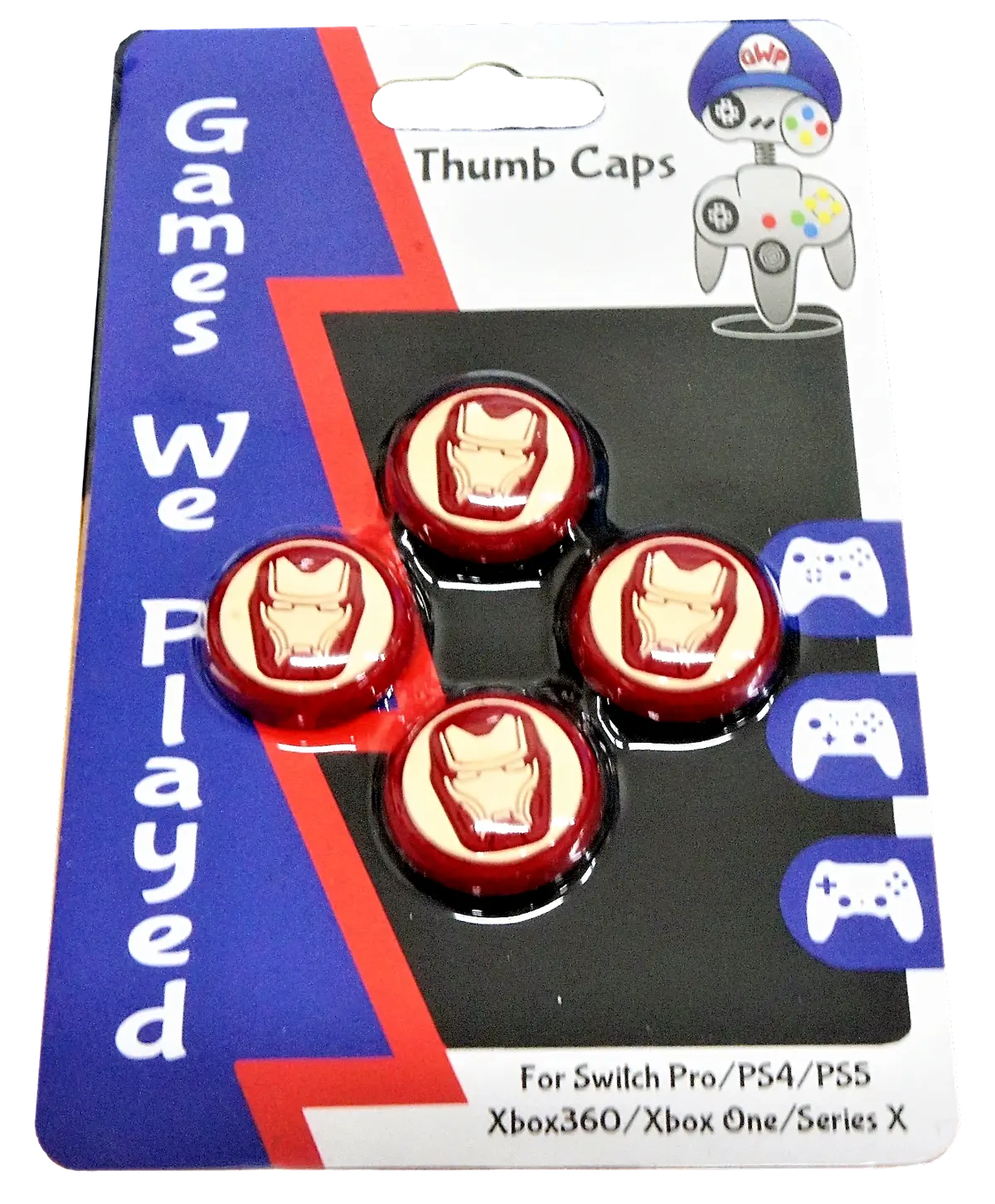 4 X Thumb Grips For Ps4 Ps5 Xbox One Xbox Series X Toggle Cover  Iron Man 1