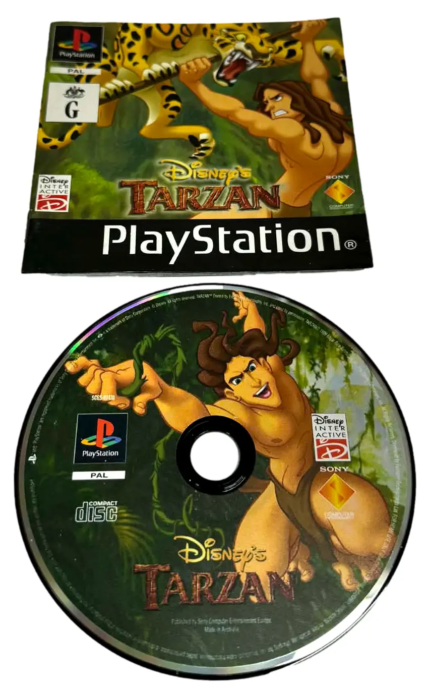 Disney's Tarzan Ps1 Ps2 Ps3 Pal *Disk And Manual Only* (Preowned) 1