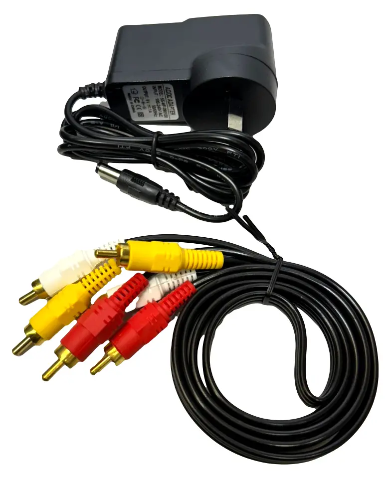 Nes Nintendo Entertainment System Power Supply And Av Cable New Aftermarket 9V 1