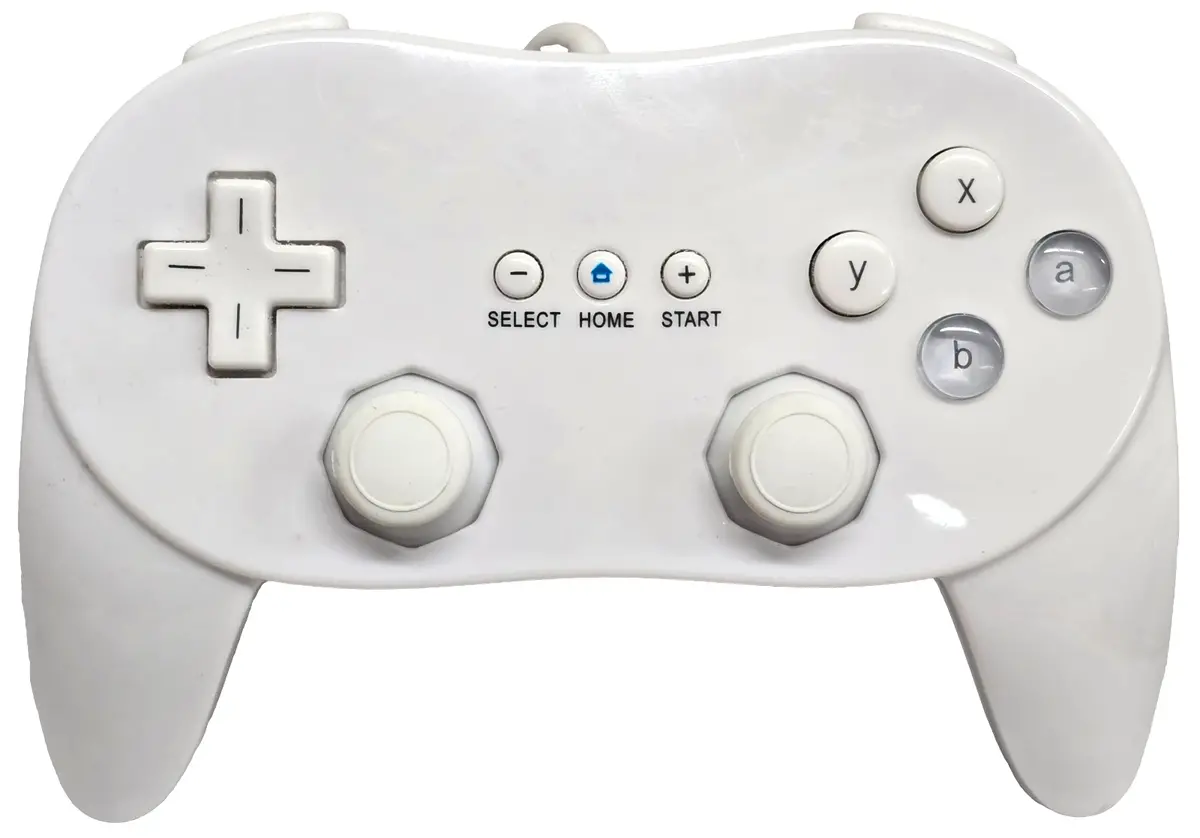 White Classic Controller Pro Remote For Nintendo Wii, Wii U(Preowned) 1