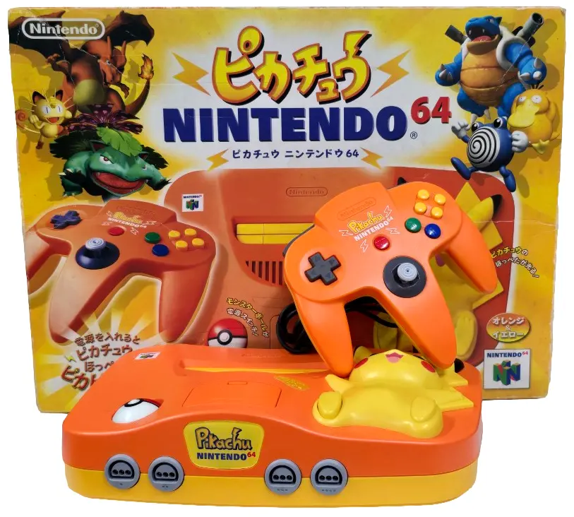 Nintendo 64 Pikachu Orange Japanese Limited Edition Console N64 Boxed Ntsc-J (Preowned) 1