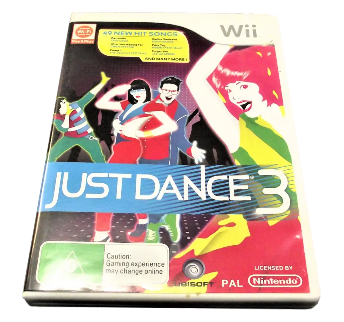 Just Dance 3 Nintendo Wii Pal *Complete*  (Preowned) 1