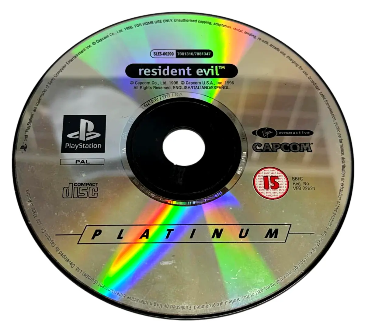 Resident Evil Platinum Ps1 Ps2 Ps3 Pal *Disc Only* (Preowned) 1