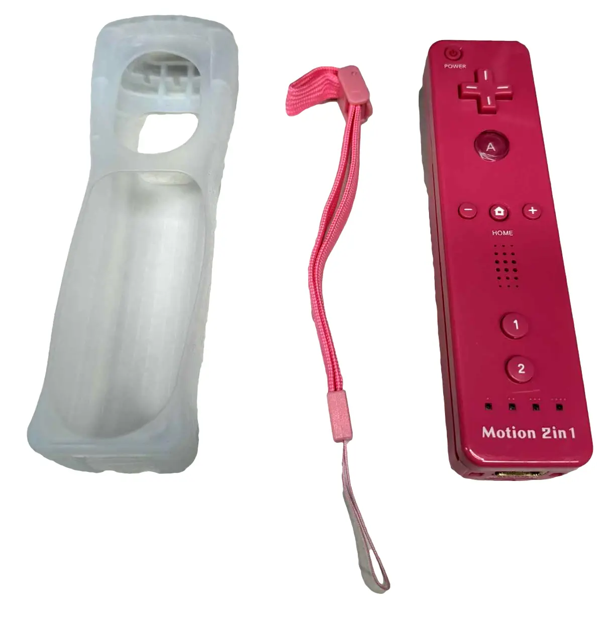 New Wii Pink Controller Remote Wand Nintendo Motion Plus Aftermarket 1