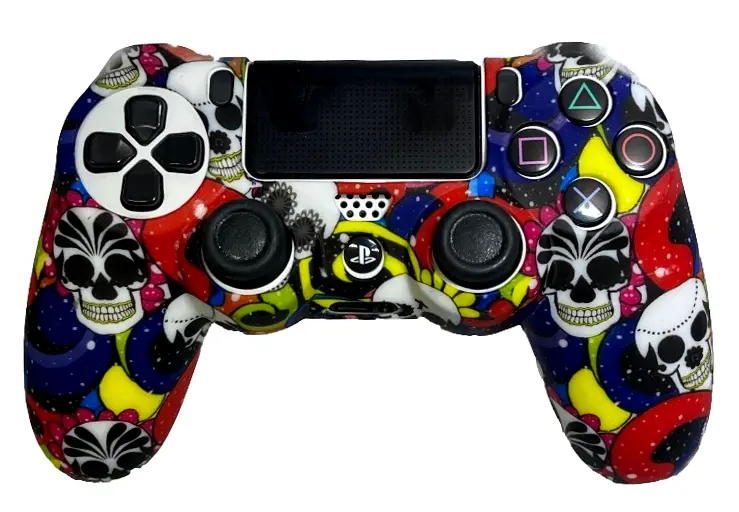 Silicone Cover For Ps4 Controller Case Skin - Large Sugar Skulls 1
