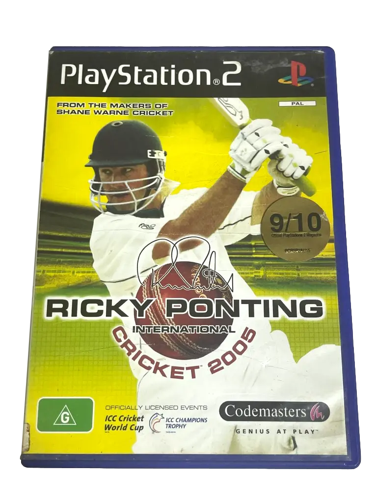 Ricky Ponting International Cricket 2005 Ps2 Pal *No Manual* 1