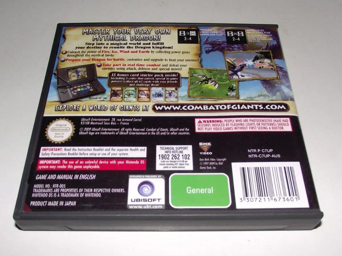 Dragons Combat Of Giants Nintendo Ds 2Ds 3Ds Game *Complete* (Pre-Owned) 2