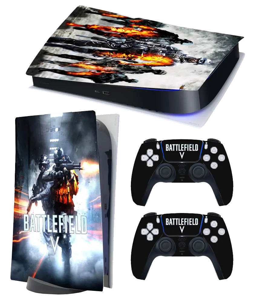 1St Edition Ps5 Themed Decal Sticker Wrap For Disc Edition Console - Battlefield V 1