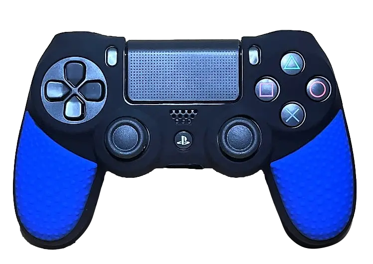 Silicone Cover For Ps4 Controller Case Skin  Black/Blue 1