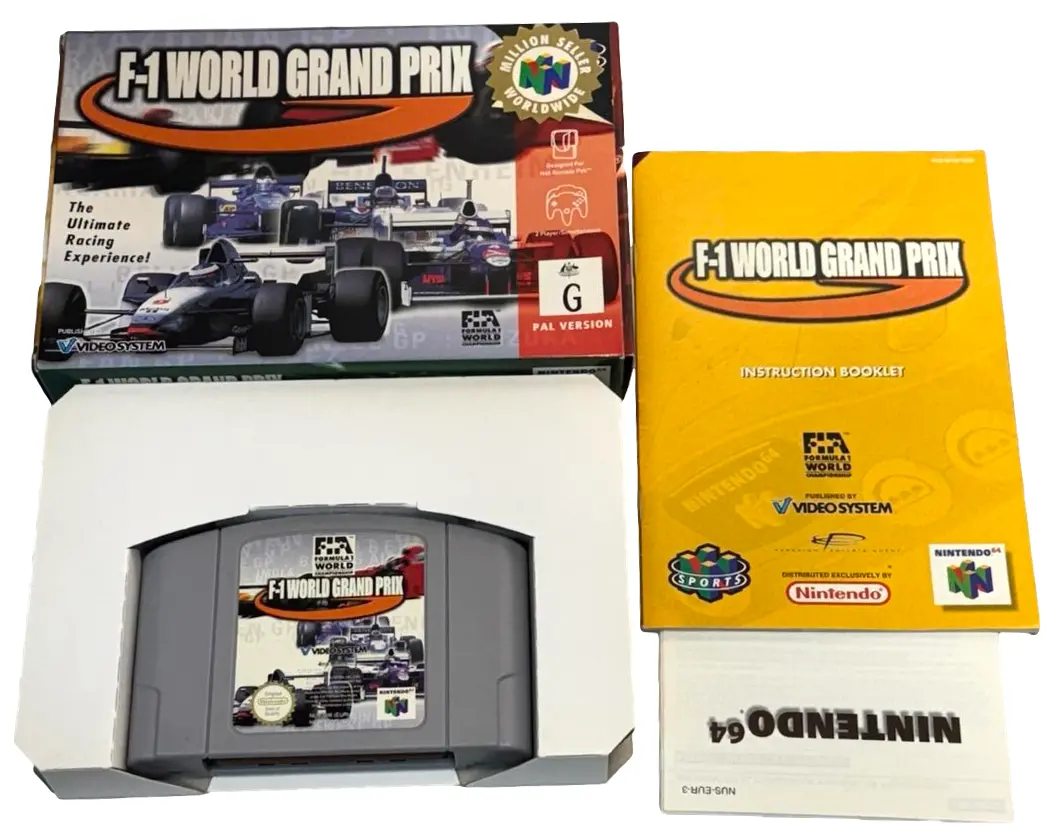 F-1 World Grand Prix Nintendo 64 N64 Boxed Pal *Complete* #1 (Pre-Owned) 1