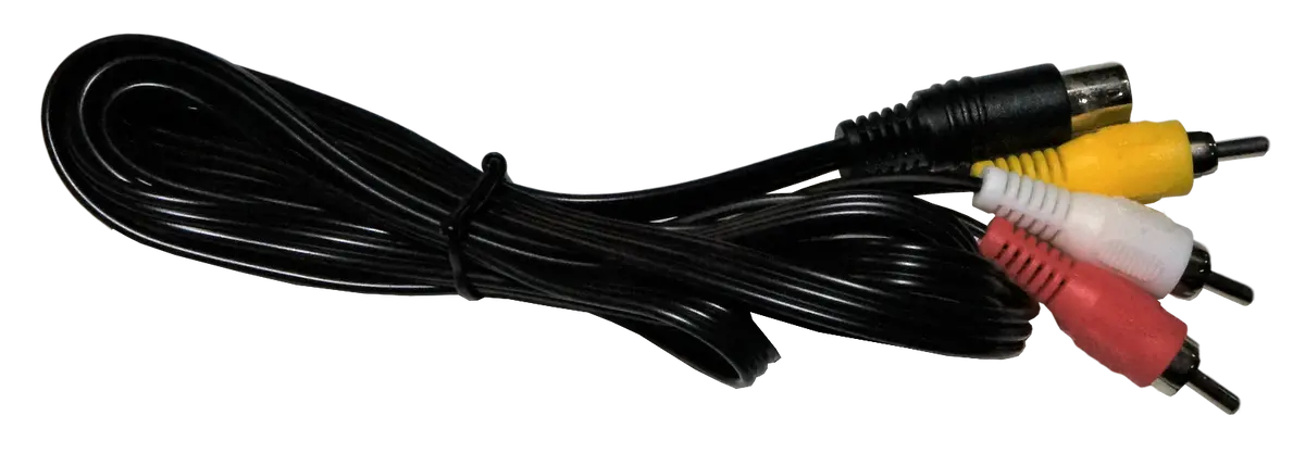 Sega Saturn Av Cables Rca  Tv Replacement New Aftermarket 1
