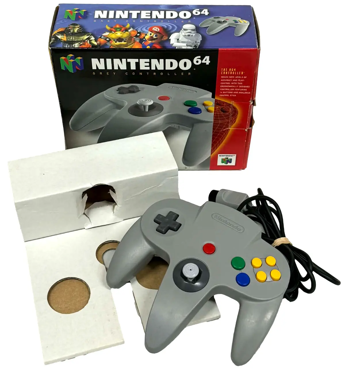 Grey Nintendo 64 Controller N64 Boxed Pal *Complete With Insert* 1