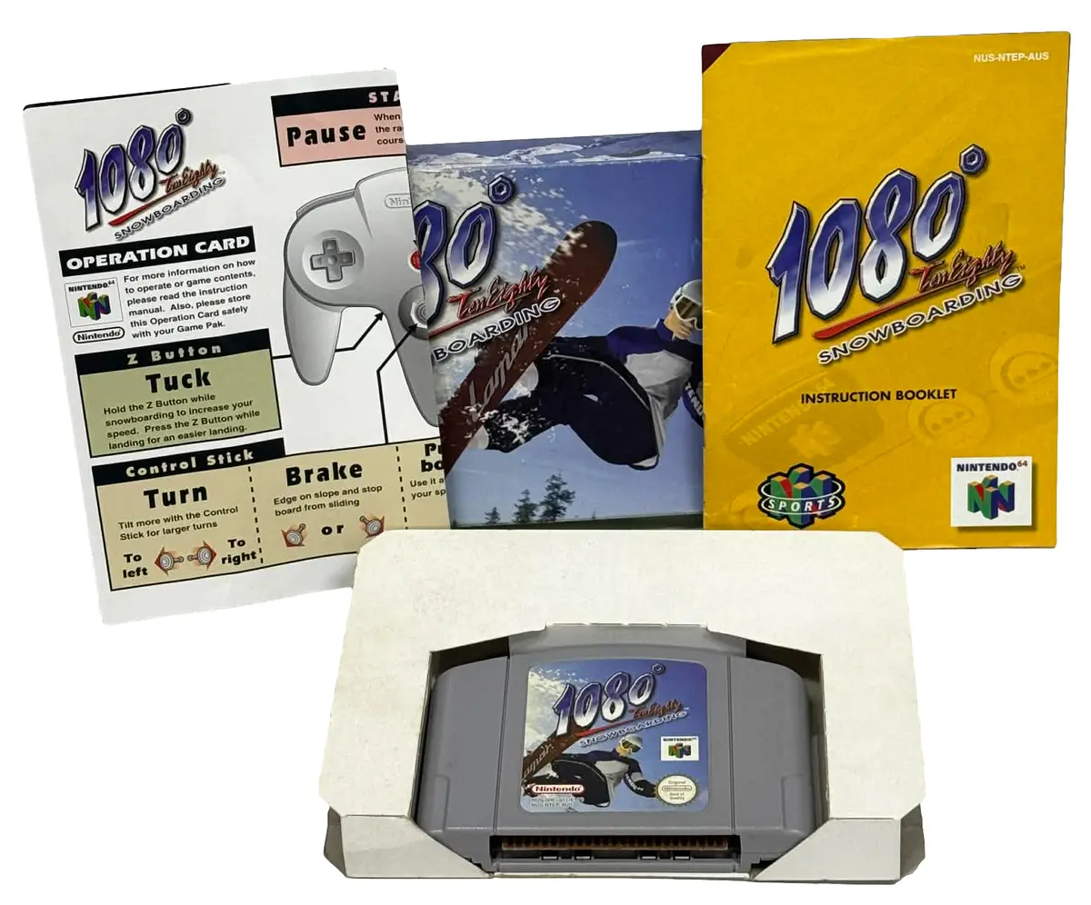 1080 Ten Eighty Snowboarding Nintendo 64 N64 Boxed Pal *Complete* (Preowned) 1