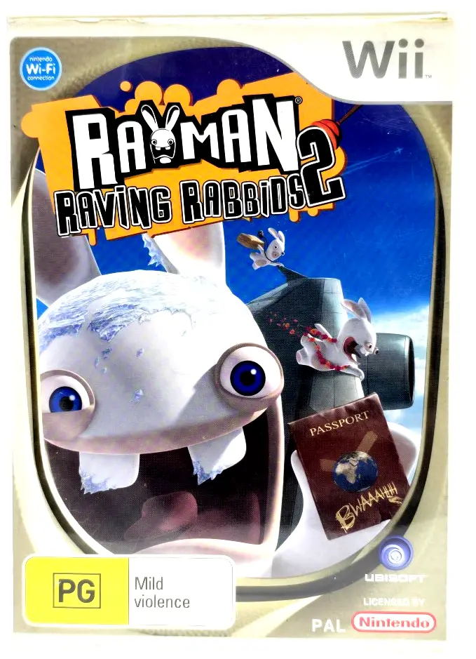Rayman Raving Rabbids 2 Nintendo Wii Pal  (Pre-Owned) 1